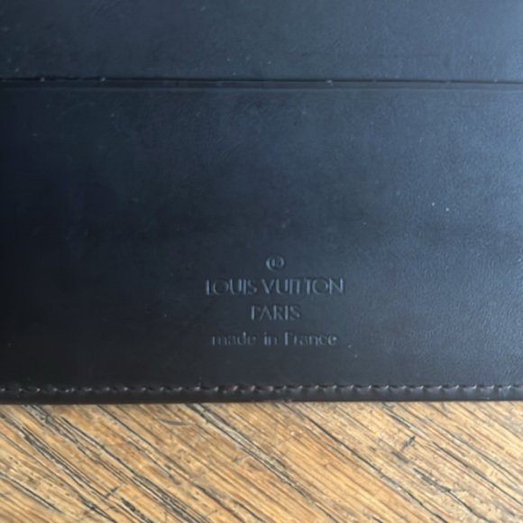 CHOCOLATE BROWN LOUIS VUITTON EMPRIEMENTE CHECKBOOK/CREDIT CARD FOLIO - Picture 3 of 4